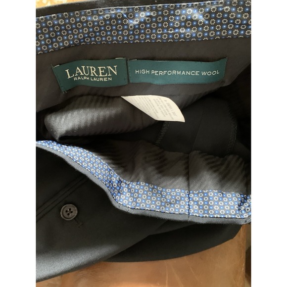 Lauren Ralph Lauren High Performance Wool Dress Pants Mens 38x30 Black Stretch - Picture 5 of 9